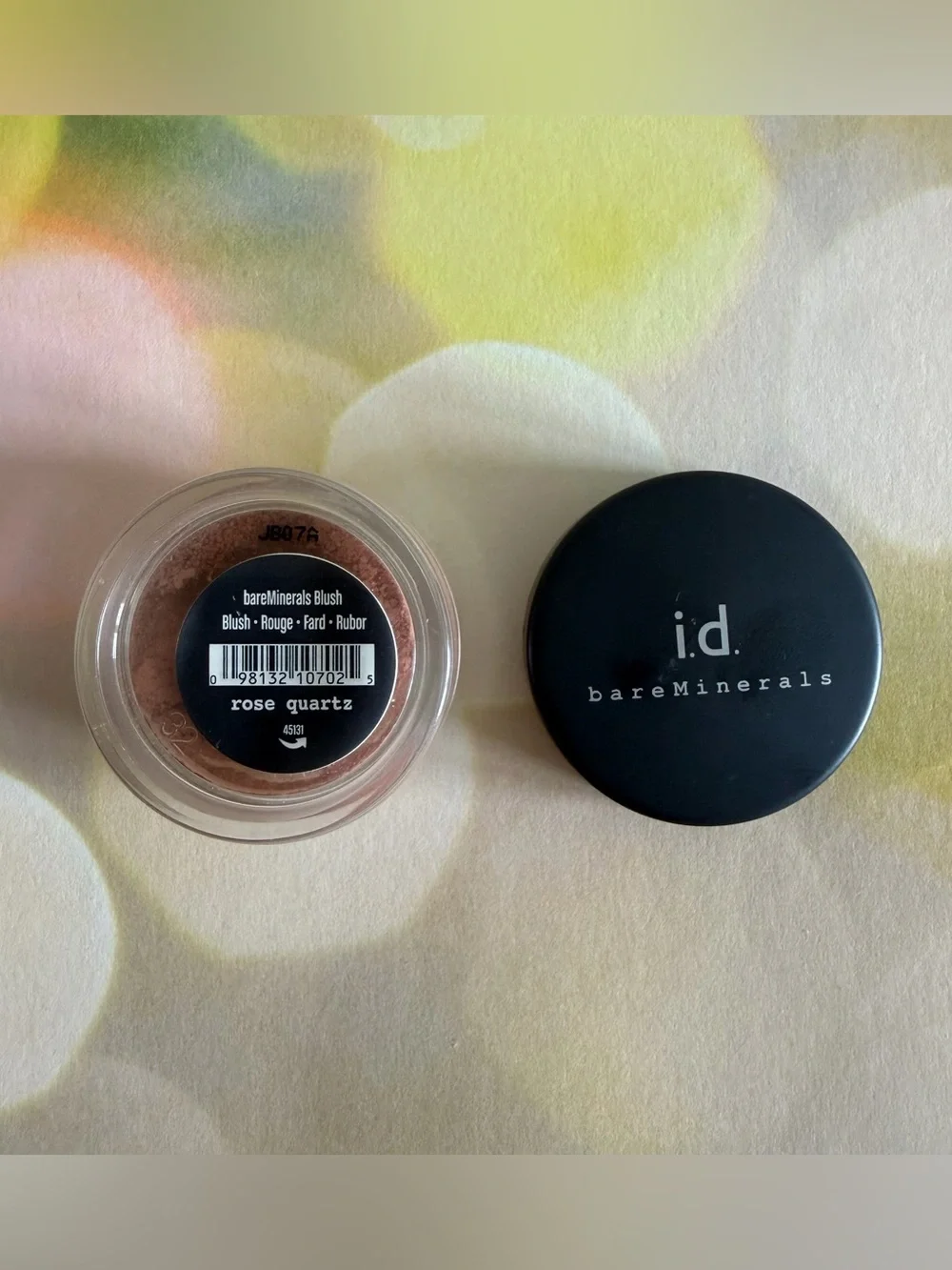bareMinerals TRAVEL SIZE Blush in Rose Quartz - warm pink - small jar .57g
